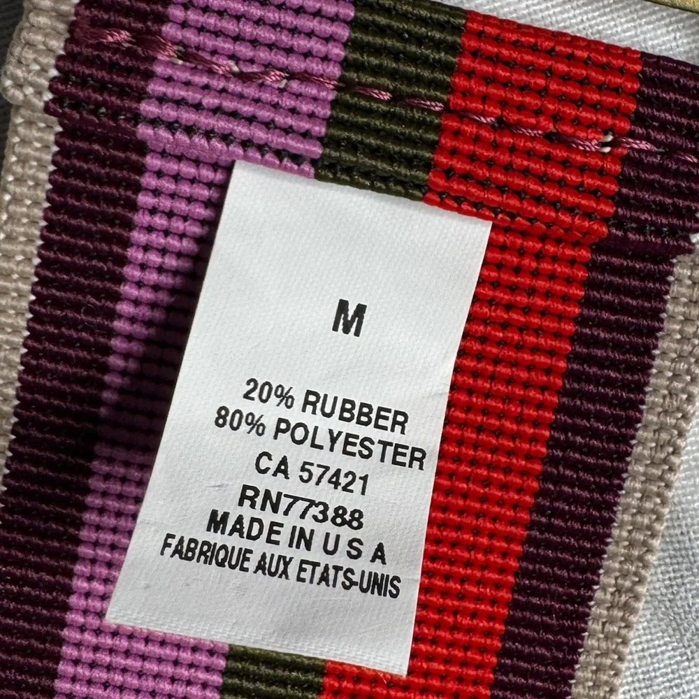 J.Crew‎ Striped Vintage Womens Stretch Belt Made in USA Size Medium - Picture 6 of 8